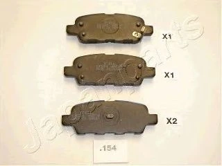 Колодки тормозные дисковые, комплект | зад | · JAPANPARTS PP154AF