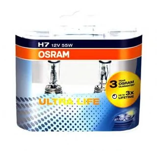 Комплект ламп H7 12V 55W PX26d ULTRA LIFE 2шт.