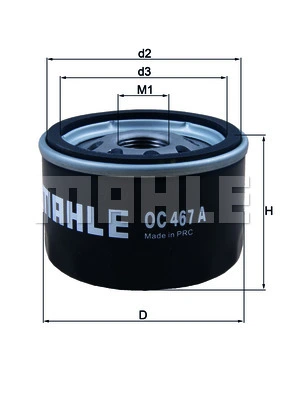 Фильтр масляный · MAHLE OC 467 A