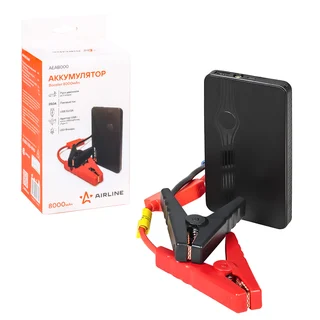 Аккумулятор внешний универсальный (Booster) 8000мАч: USB 5V/2A, фонарь, пуск ДВС 350А
