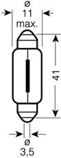 Лампа C5W 12V 10W SV8.5-8 ORIGINAL LINE качество оригинальной з/ч (ОЕМ) 1 шт.
