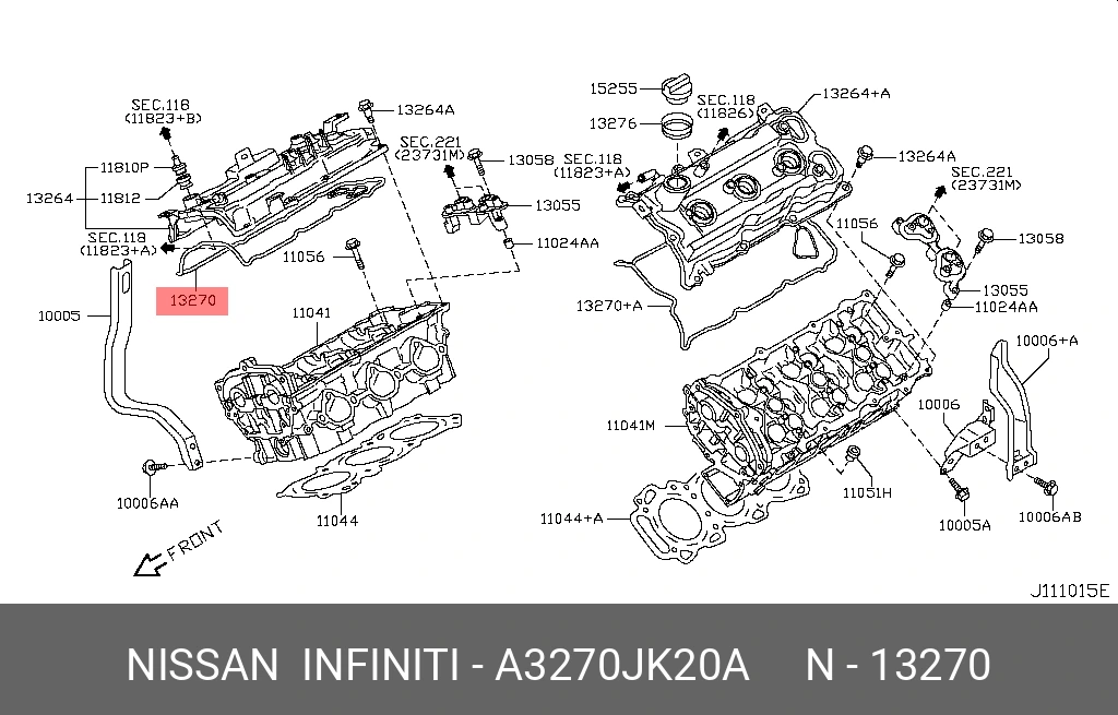 Прокладка крышки клапанов · NISSAN A3270JK20A