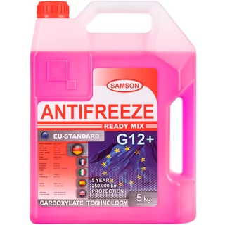 Антифриз, готовый раствор EU-Standard G12+ long life красный -37°C, 5кг