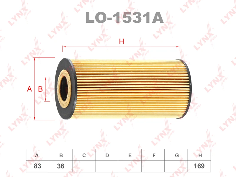 Фильтр масляный (картридж) · LYNXAUTO LO1531A