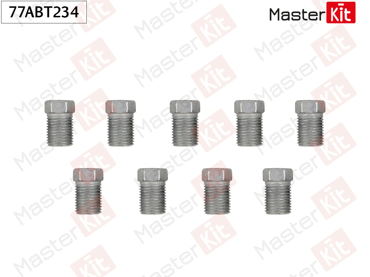 Штуцер тормозной трубки M10x1.0 L=21mm S=10 D=5.1mm · MASTER KIT 77ABT234
