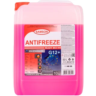 Антифриз, готовый раствор EU-Standard G12+ long life красный -37°C, 10кг