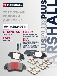 Колодки тормозные дисковые PLUS | зад |