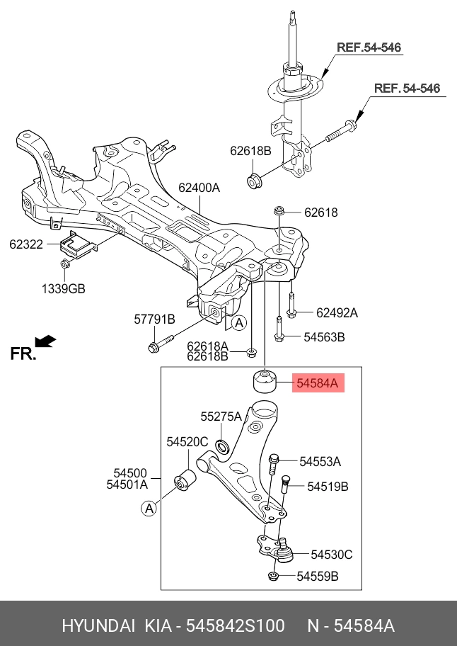 Сайлентблок ( 545842S000 ) · HYUNDAI/KIA 545842S100