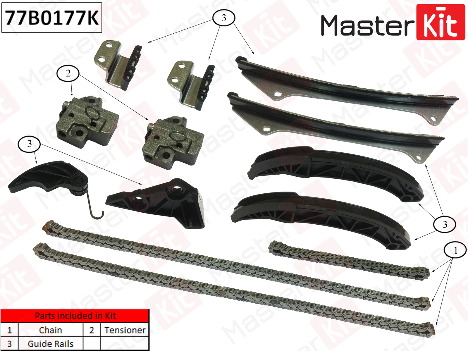 Комплект цепи ГРМ · MASTER KIT 77B0177K