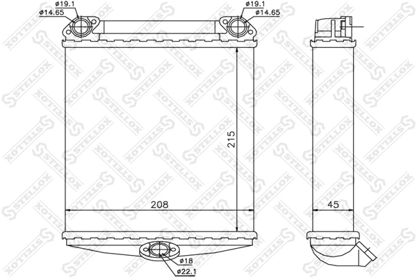 Радиатор печки MB W126 2.6-5.6 80-90 · STELLOX 1035170SX
