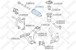 Пыльник рул. рейки Toyota Camry 2.0 16V
