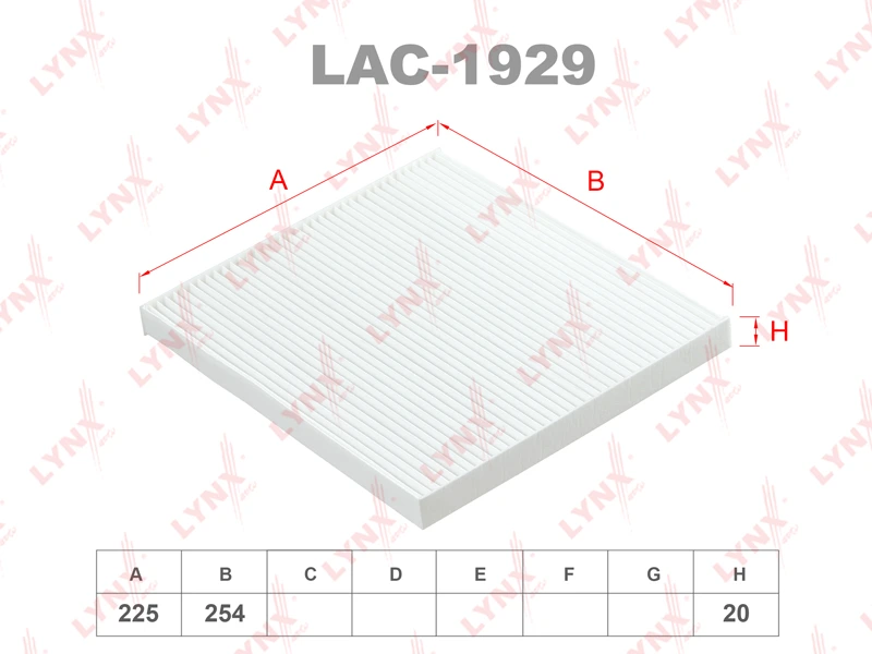 Фильтр салона · LYNXAUTO LAC1929