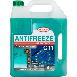 Антифриз, готовый раствор EU-Standard G11 зелёный -37°C, 5кг