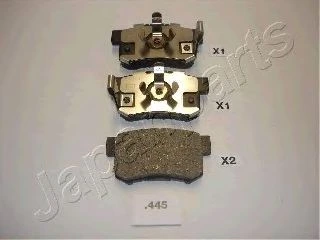 Колодки тормозные дисковые, комплект | зад | · JAPANPARTS PP445AF