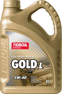 5W-40 Gold L, 4л (синт.мотор.масло)