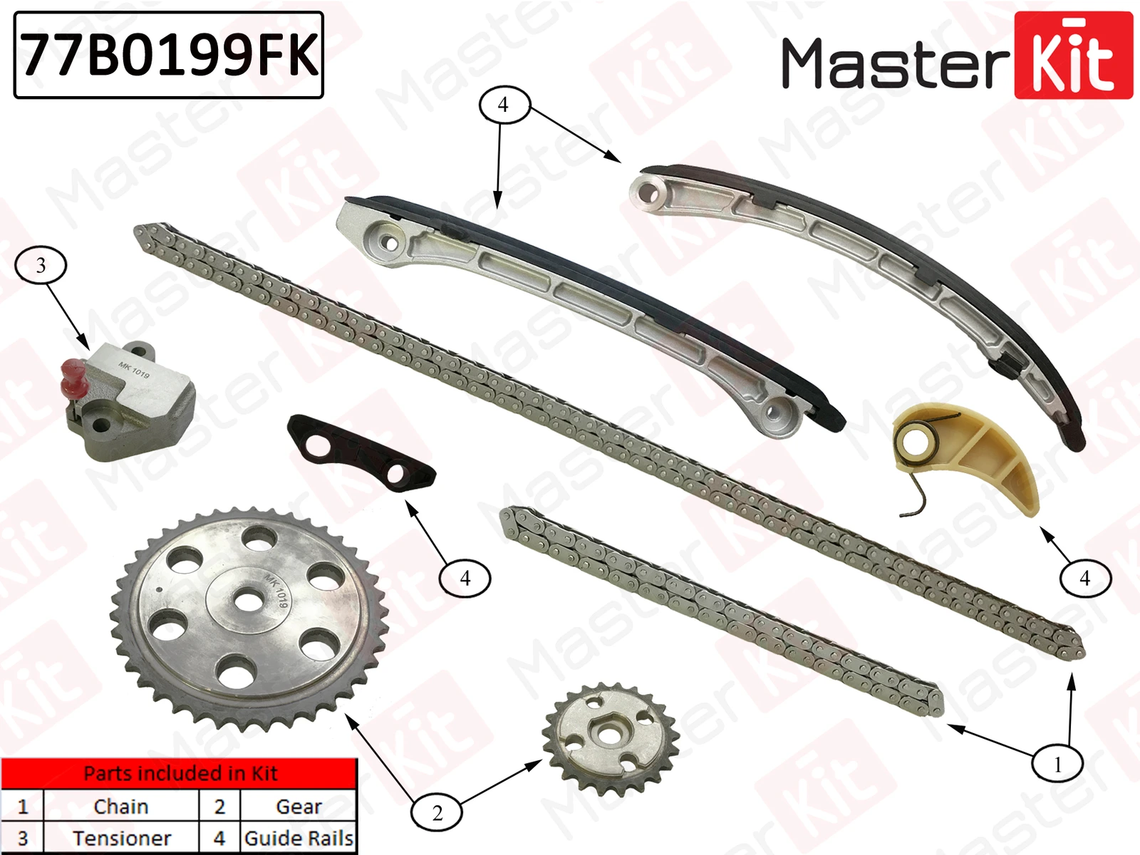 Комплект цепи ГРМ · MASTER KIT 77B0199FK