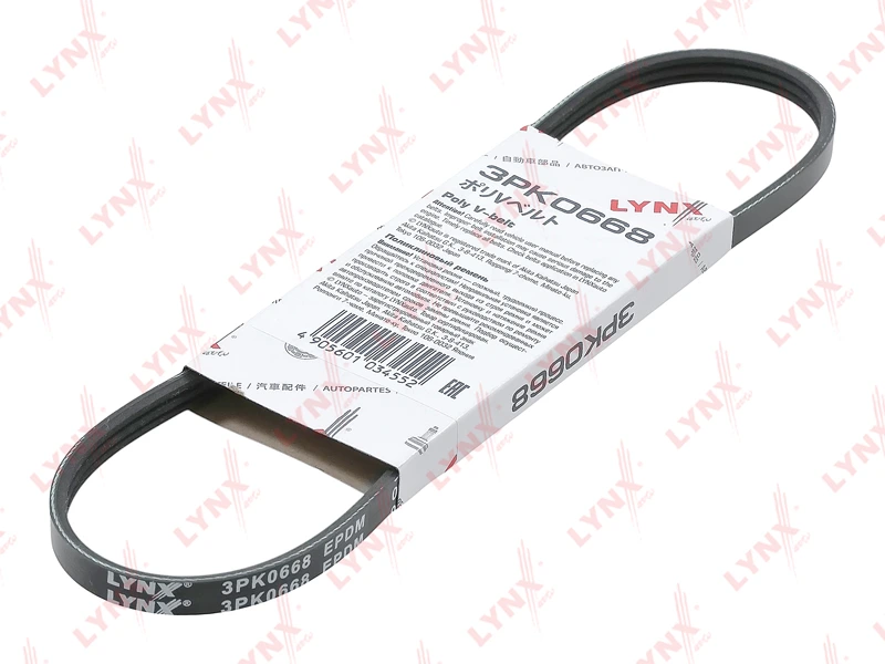 Ремень поликлиновой · LYNXAUTO 3PK0668