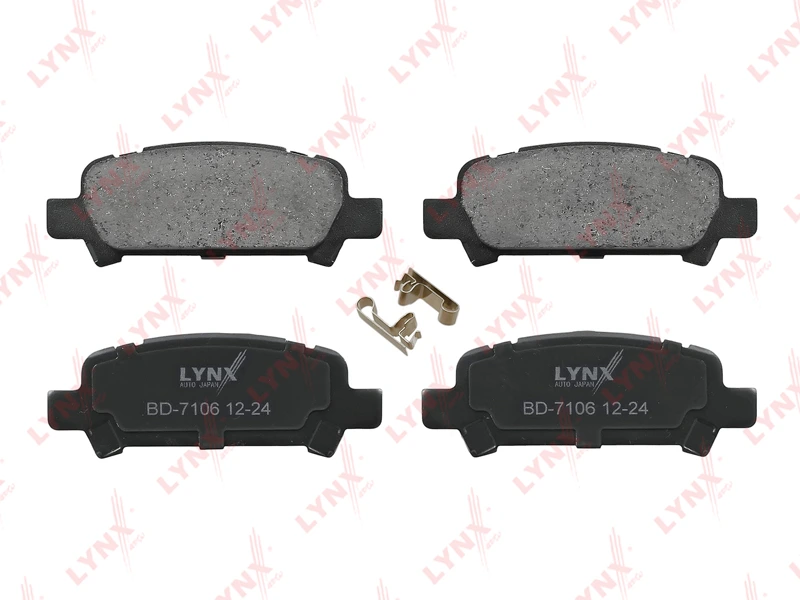 Колодки тормозные дисковые | зад | · LYNXAUTO BD7106