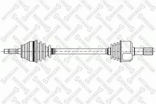 Привод левый 595mm, 23352 Peugeot | перед |