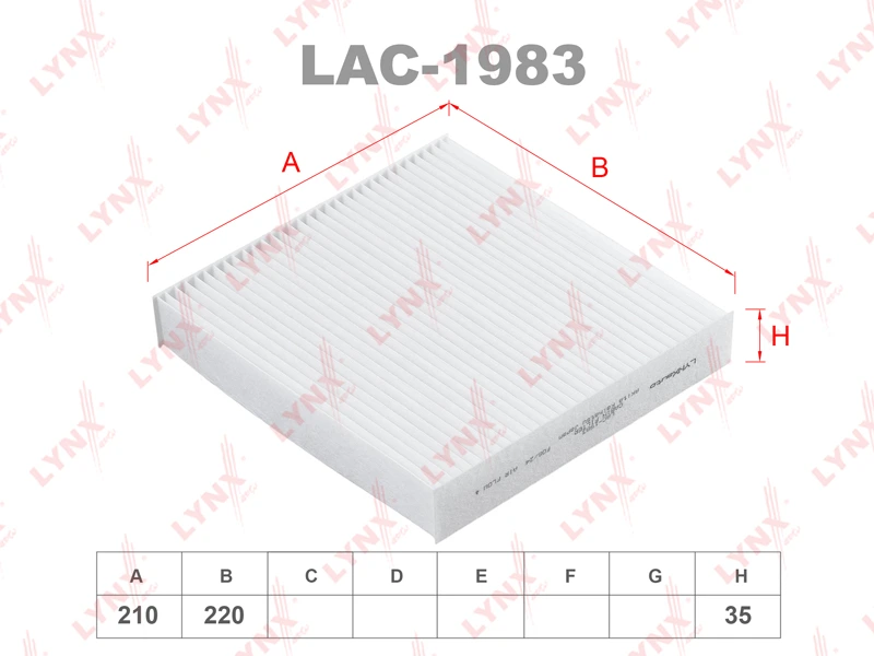 Фильтр салонный · LYNXAUTO LAC1983
