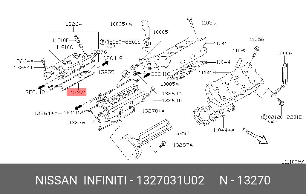 Прокладка крышки клапанов · NISSAN 1327031U02