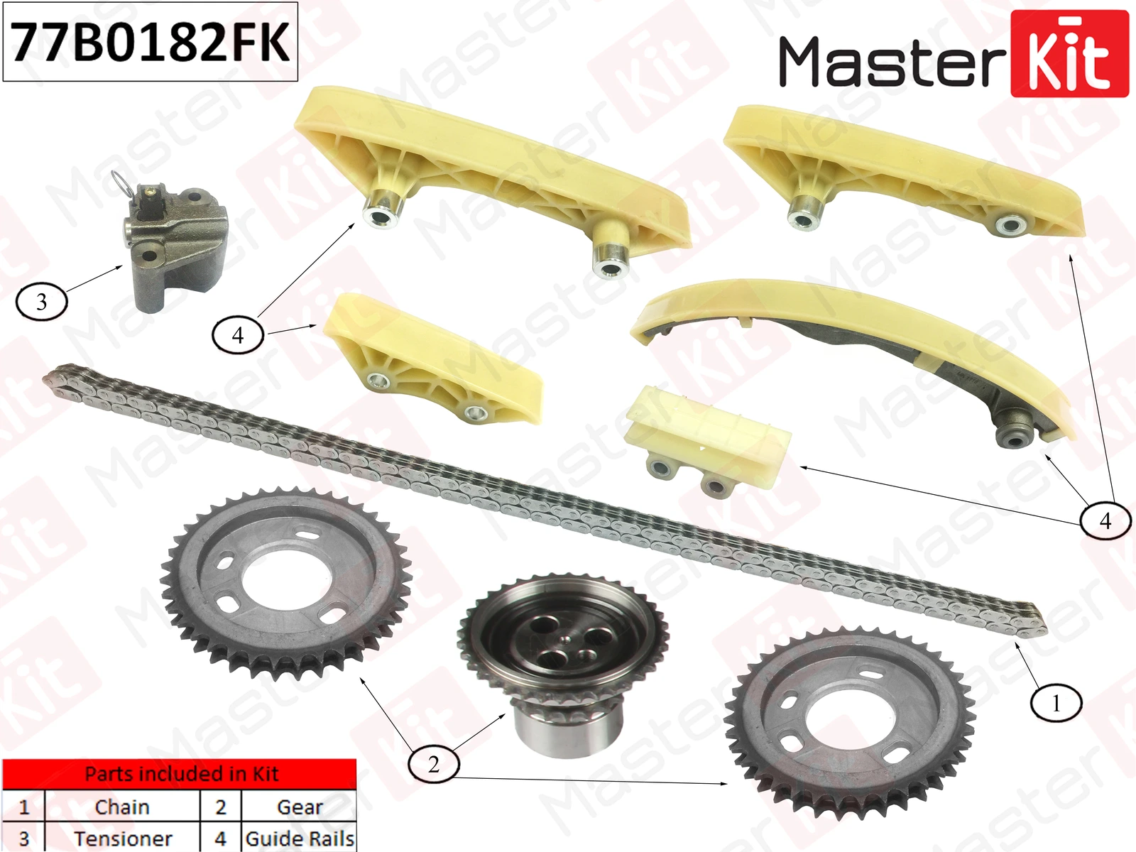 Комплект цепи ГРМ · MASTER KIT 77B0182FK