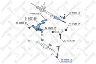 Тяга стаб. пер. п. Range Rover Sport 05> | перед прав |