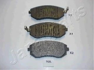 Колодки тормозные дисковые, комплект | перед | · JAPANPARTS PA706AF