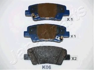 Колодки тормозные дисковые, комплект | зад | · JAPANPARTS PPK06AF