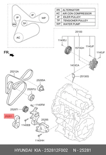 Шкив натяжителя ремня грм