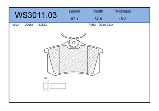 Колодки тормозные дисковые | зад |