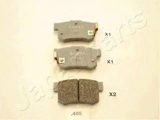 Колодки тормозные дисковые, комплект | зад | · JAPANPARTS PP405AF