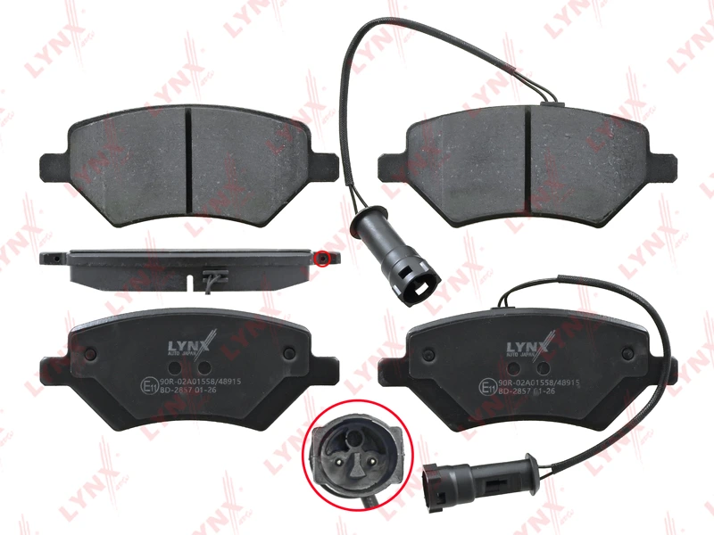 Колодки тормозные дисковые | перед | · LYNXAUTO BD2857