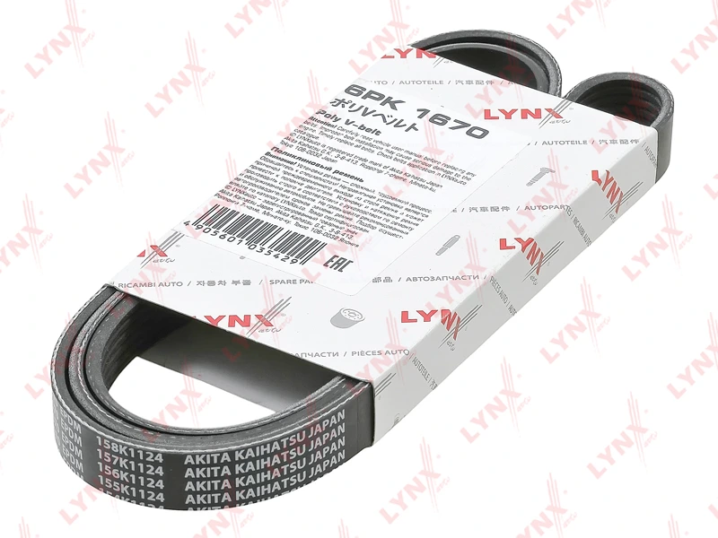 Ремень поликлиновой · LYNXAUTO 6PK1670