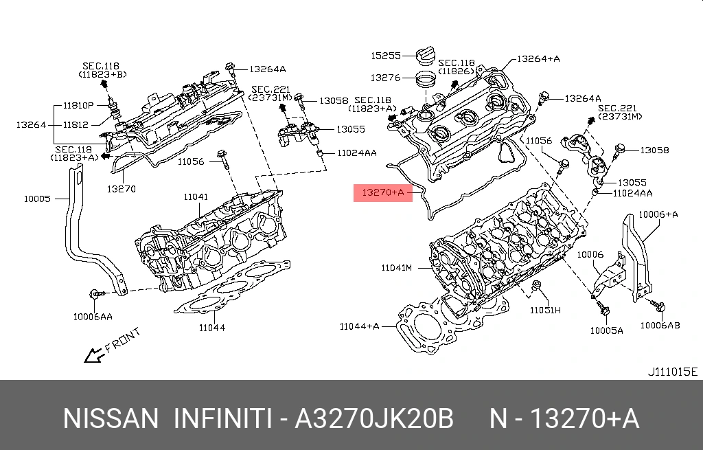 Прокладка крышки клапанов · NISSAN A3270JK20B