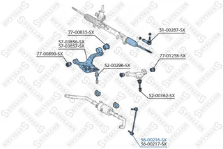 Тяга стаб. пер. л. Range Rover Sport 05> | перед лев |