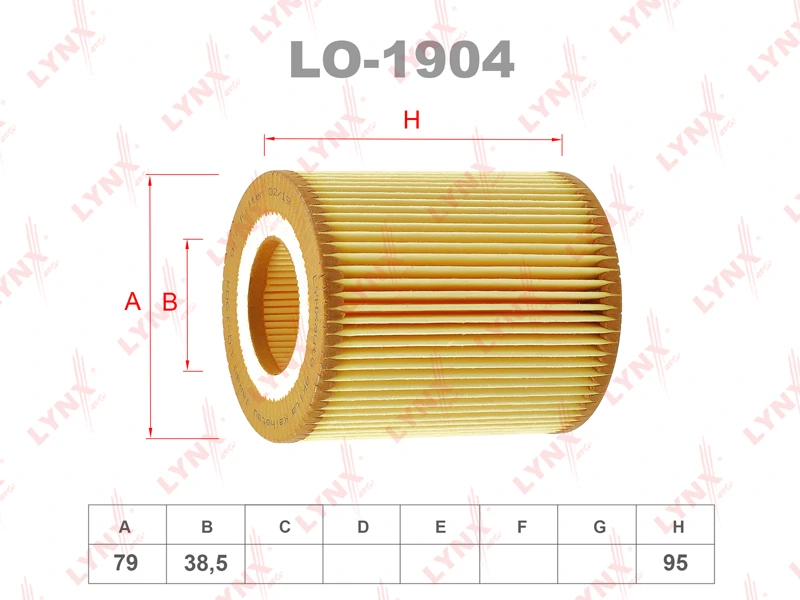 Фильтр масляный (картридж) · LYNXAUTO LO1904