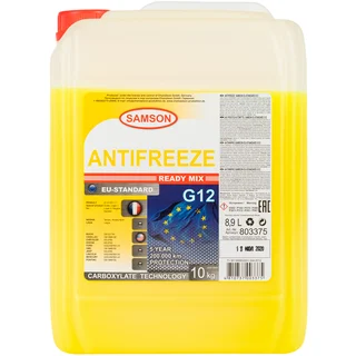 Антифриз, готовый раствор EU-Standard G12 жёлтый -37°C, 10кг