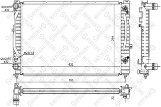 Радиатор Audi A4/A6,VW 1.6-1.9TD 95>