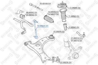 Тяга стаб. пер. Toyota Avensis 03>/Corol | перед прав/лев |