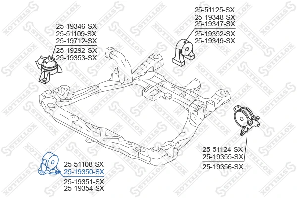 Подушка ДВС передняя Hyundai · STELLOX 2519350SX