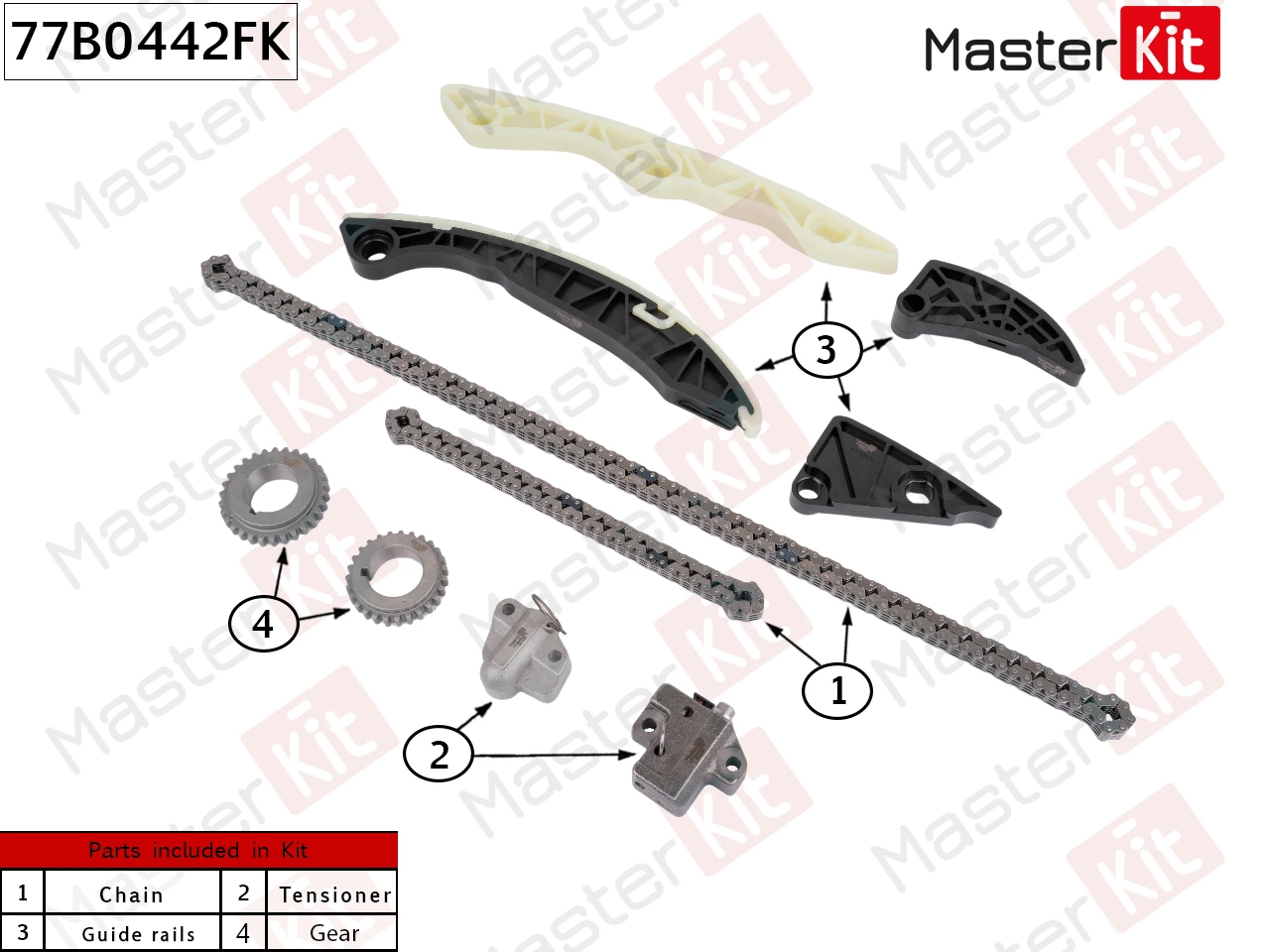 Комплект цепи ГРМ · MASTER KIT 77B0442FK