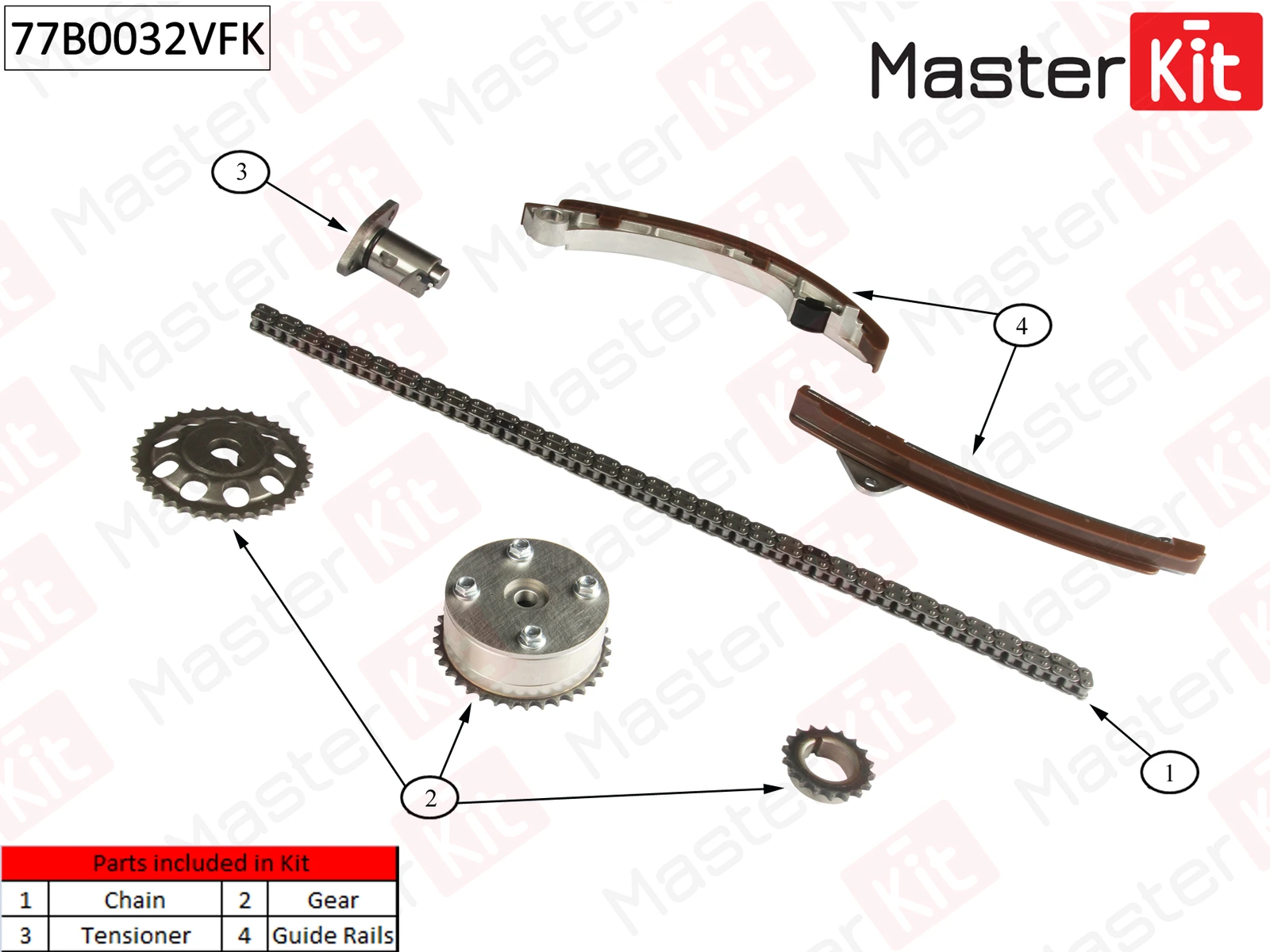 Комплект цепи ГРМ · MASTER KIT 77B0032VFK