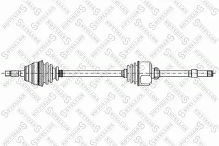 Привод правый 890mm, 23353 Peugeot | перед |