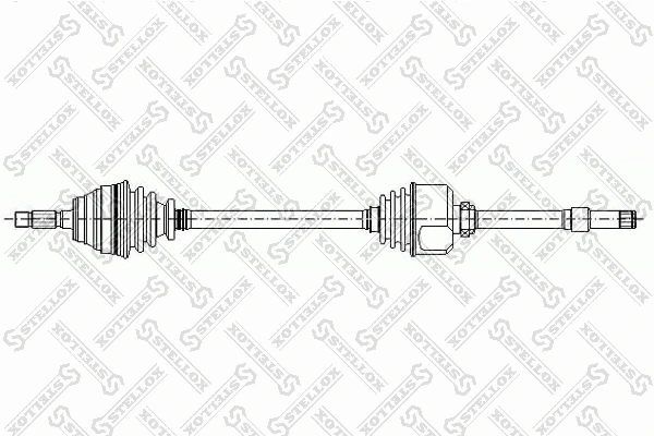 Привод правый 890mm, 23353 Peugeot | перед | · STELLOX 1581043SX