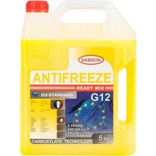 Антифриз, готовый раствор EU-Standard G12 жёлтый -37°C, 5кг