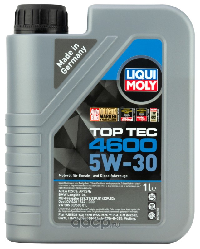 5W-30 Top Tec 4600, 1л (НС-синт.мотор.масло)