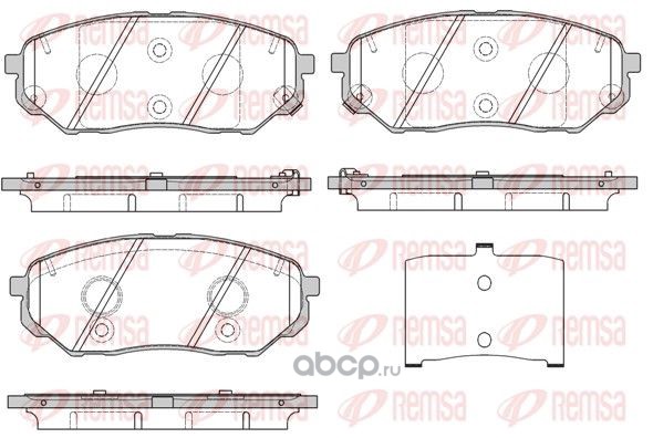 1661 02_колодки дисковые передние!  Hyundai Sorent