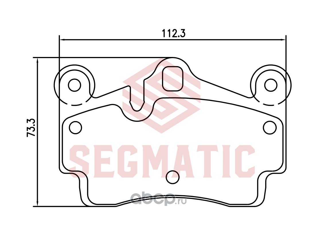 Колодки тормозные дисковые задние · SEGMATIC SGBP2772