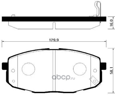 Колодки тормозные дисковые передн KIA: CARENS F-J 02-06